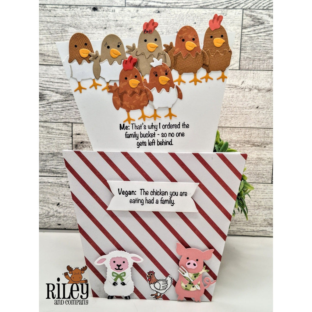 Riley And Company Funny Bones Family Bucket Clear Stamp rwd-1345 bucket