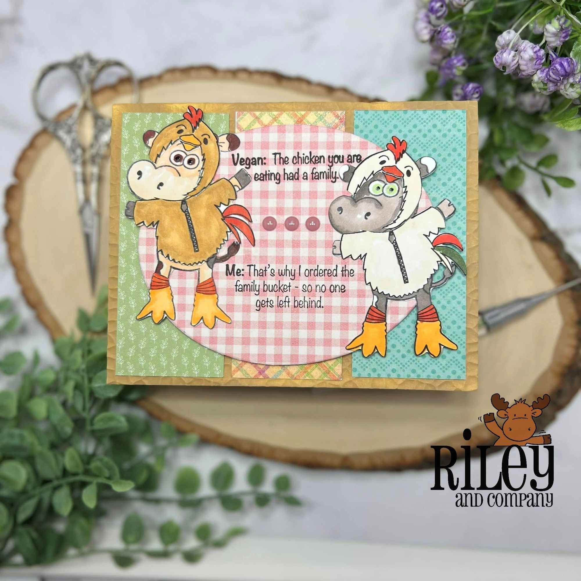 Riley And Company Funny Bones Family Bucket Clear Stamp rwd-1345 patterns
