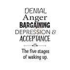 Riley And Company Funny Bones Five Stages of Waking Up Clear Stamp rwd-1483
