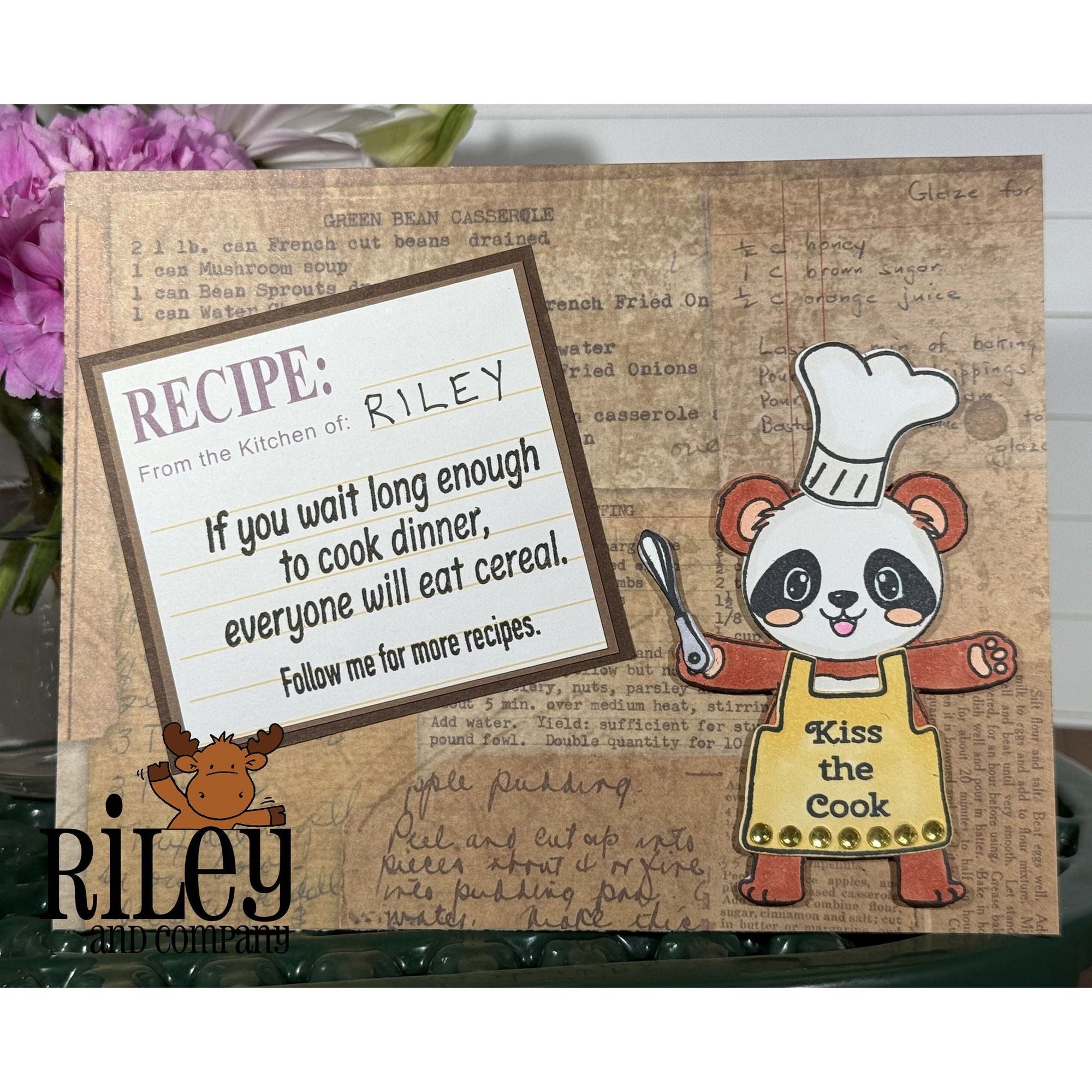 Riley And Company Funny Bones Free Recipe Clear Stamp rwd-1361 apron