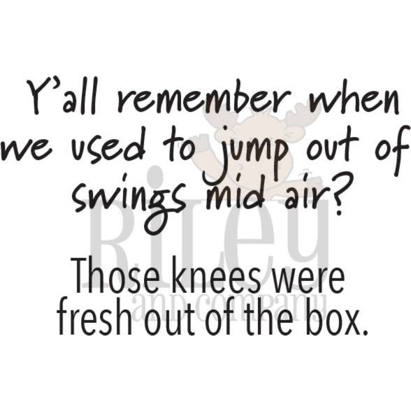 Riley And Company Funny Bones Fresh Knees Clear Stamp rwd-1337