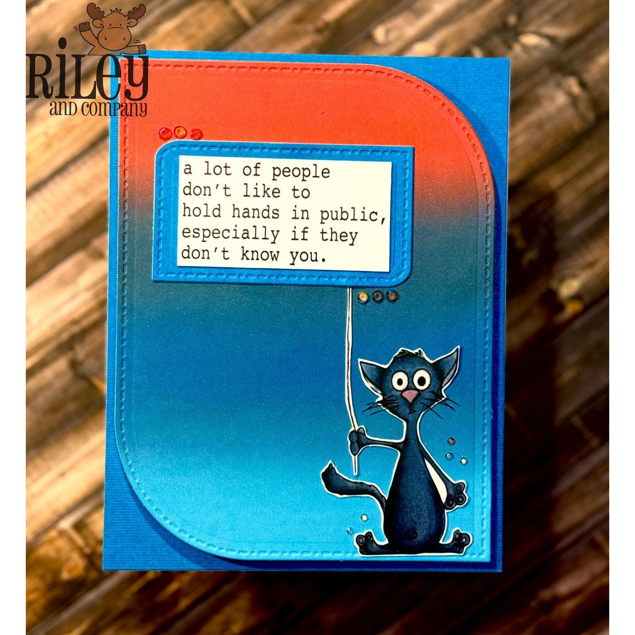 Riley And Company Funny Bones Hold Hands In Public Clear Stamp rwd-1388 cat