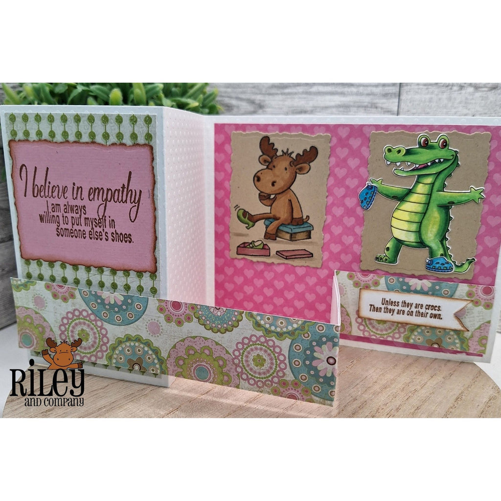 Riley And Company Funny Bones I Believe in Empathy Clear Stamp rwd-1335 patterns