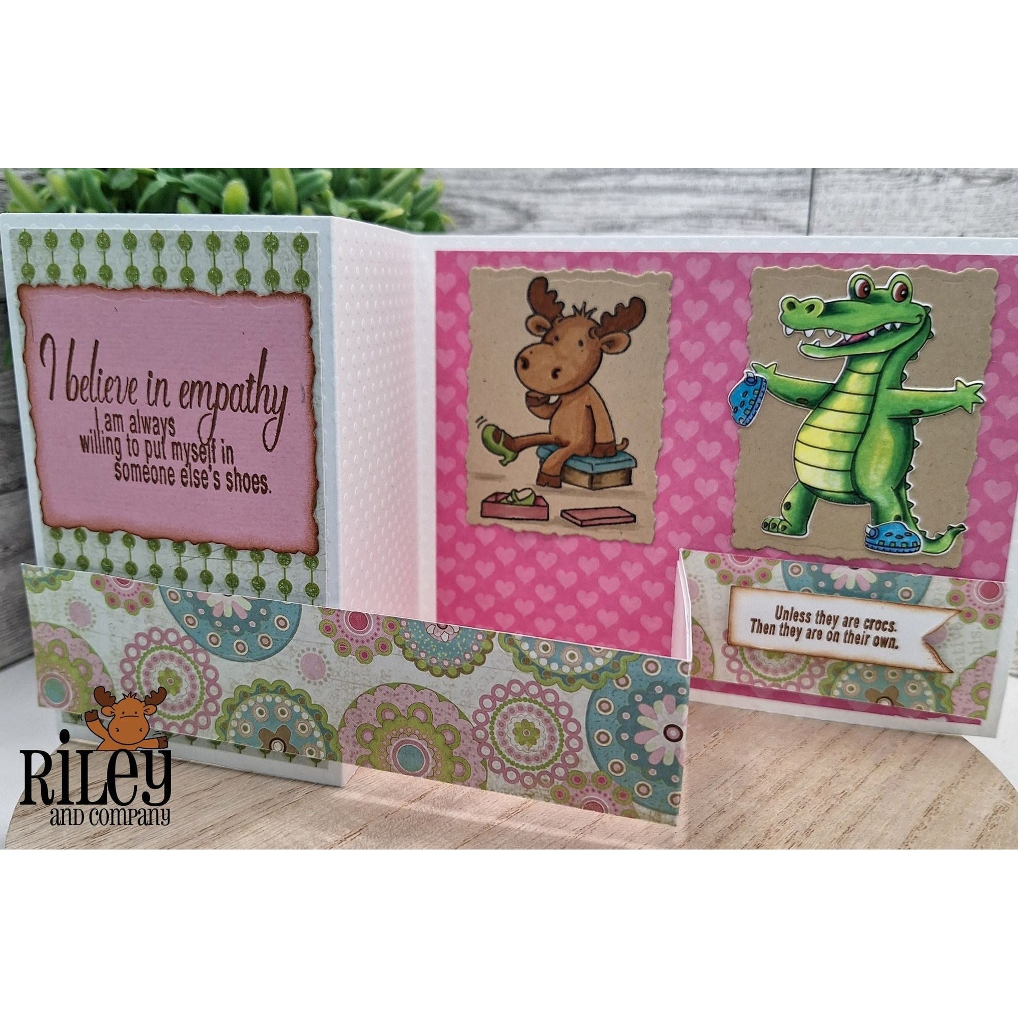Riley And Company Funny Bones I Believe in Empathy Clear Stamp rwd-1335 patterns