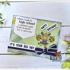 Riley And Company Funny Bones I Couldn't Wait To Be A Senior Clear Stamp rwd-1392 cheer leader