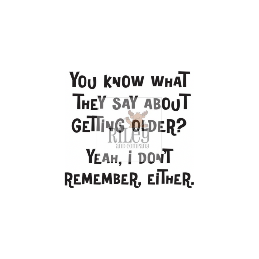 Riley And Company Funny Bones I Don't Remember Either Clear Stamp rwd-1383