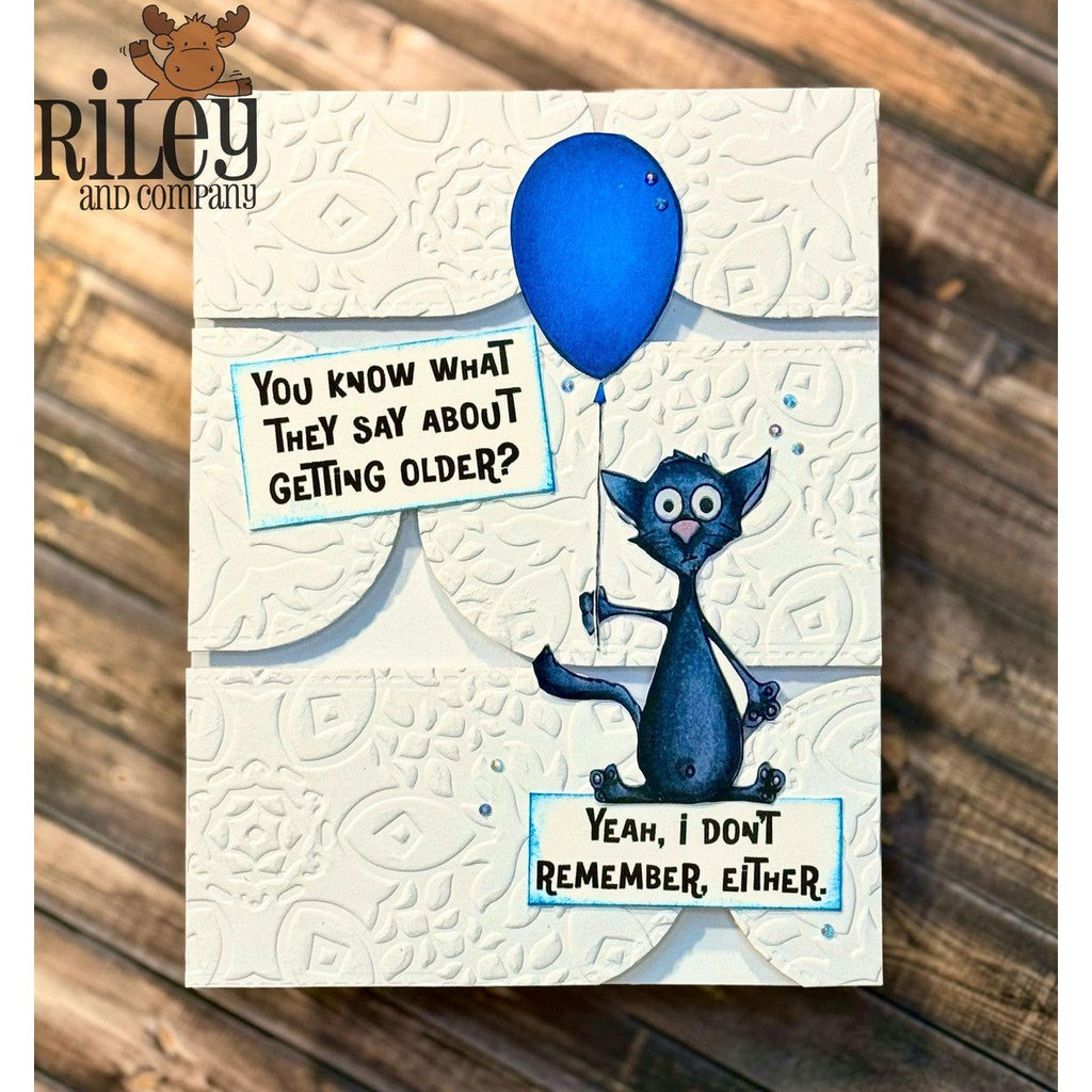 Riley And Company Funny Bones I Don't Remember Either Clear Stamp rwd-1383 balloon