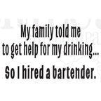 Riley And Company Funny Bones I Hired A Bartender Clear Stamp rwd-1372