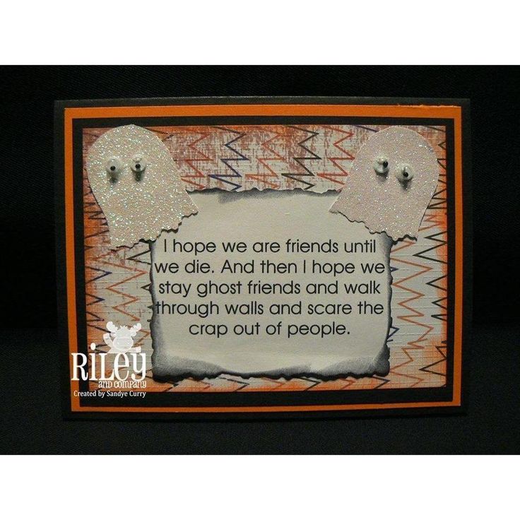 Riley And Company Funny Bones I Hope We Are Friends Until We Die Clear Stamp rwd-055 ghost