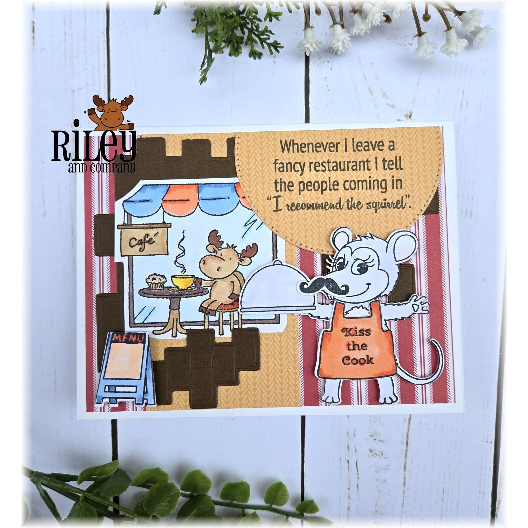 Riley And Company Funny Bones I Recommend the Squirrel Clear Stamp rwd-1373 cafe