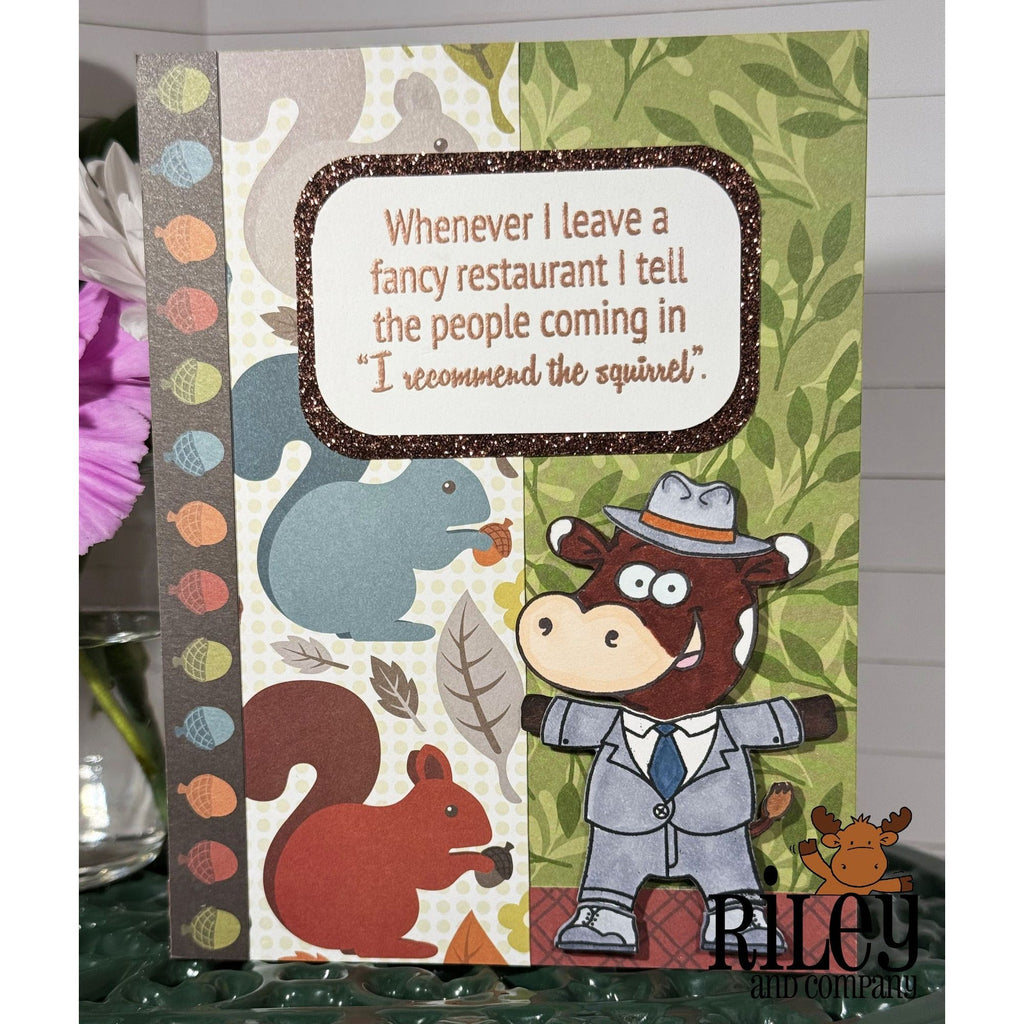 Riley And Company Funny Bones I Recommend the Squirrel Clear Stamp rwd-1373 suit