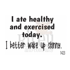 Riley And Company Funny Bones I better wake up skinny Clear Stamp rwd-1423