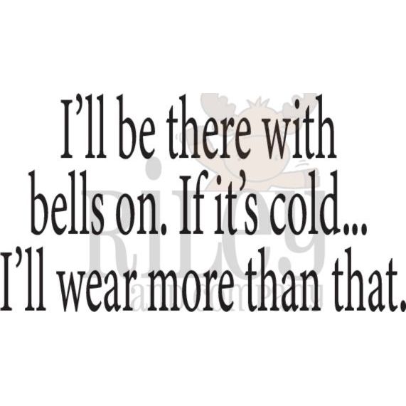 Riley And Company Funny Bones I'll Be There with Bells On Clear Stamp rwd-1338