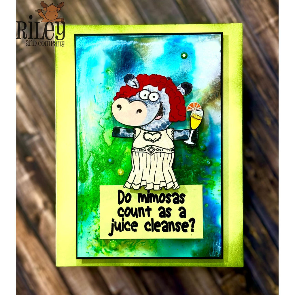 Riley And Company Funny Bones Juice Cleanse Clear Stamp rwd-1365 drinks