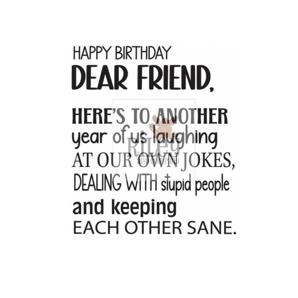 Riley And Company Funny Bones Keeping Each Other Sane Clear Stamp rwd-1394
