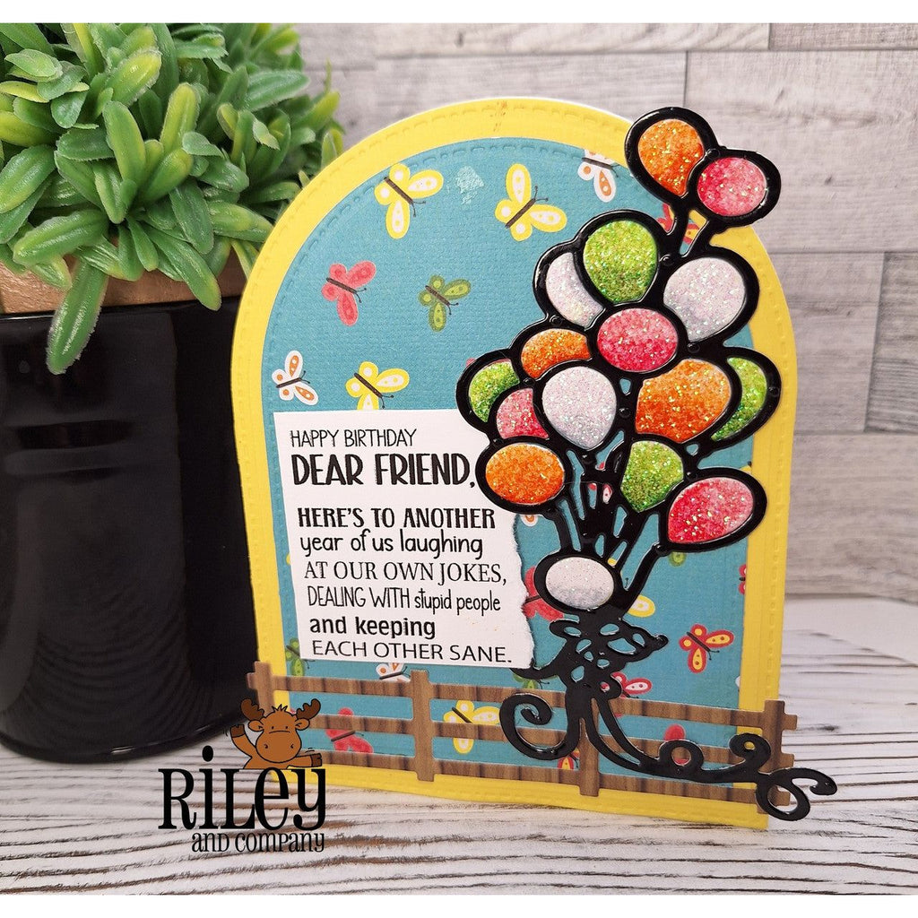 Riley And Company Funny Bones Keeping Each Other Sane Clear Stamp rwd-1394 butterflies