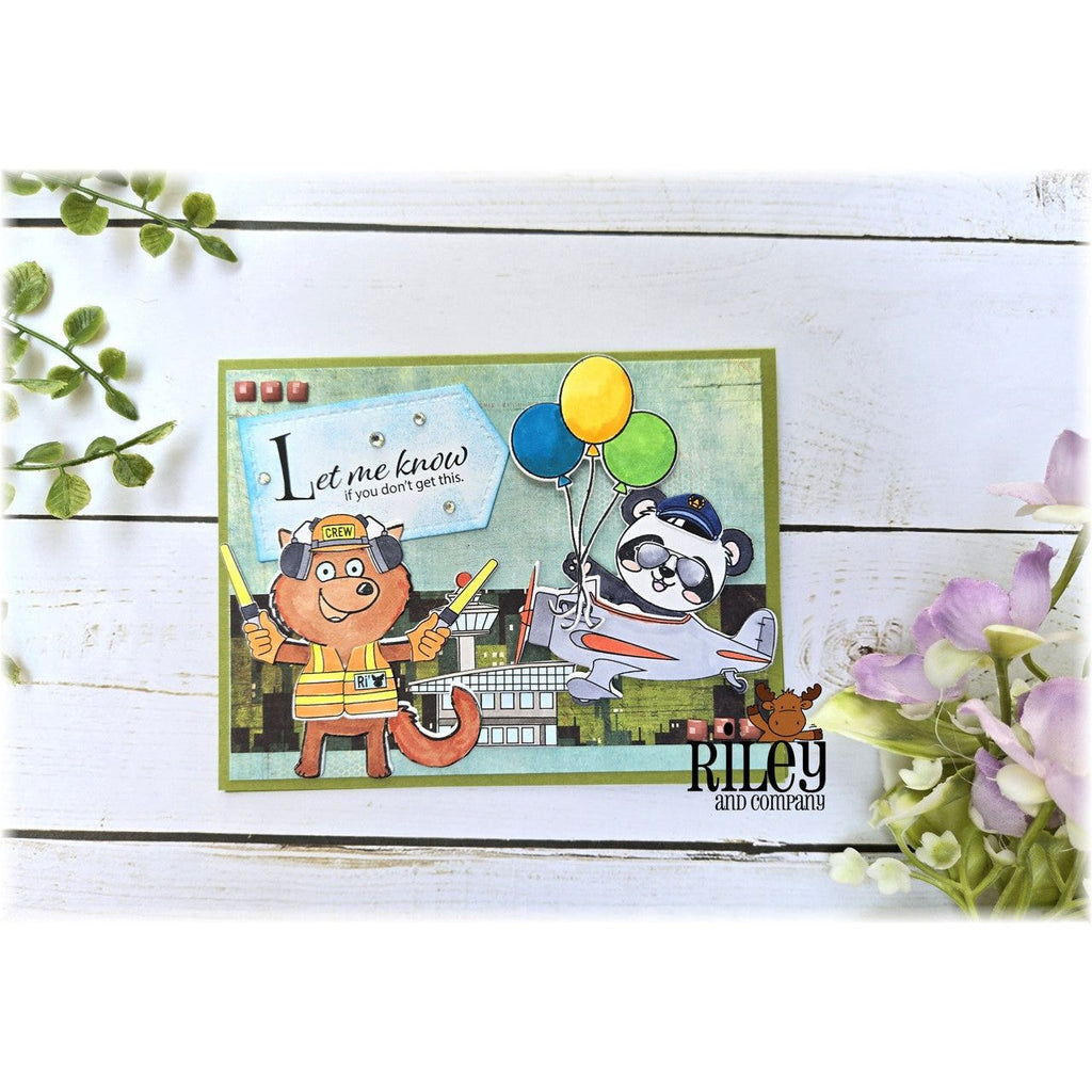 Riley And Company Funny Bones Let Me Know Clear Stamp rwd-1386 balloons