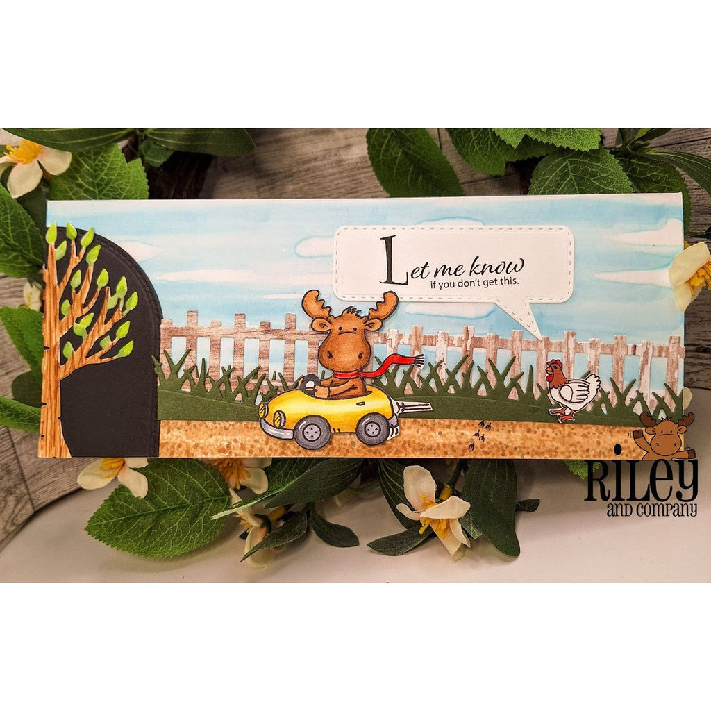 Riley And Company Funny Bones Let Me Know Clear Stamp rwd-1386 chicken