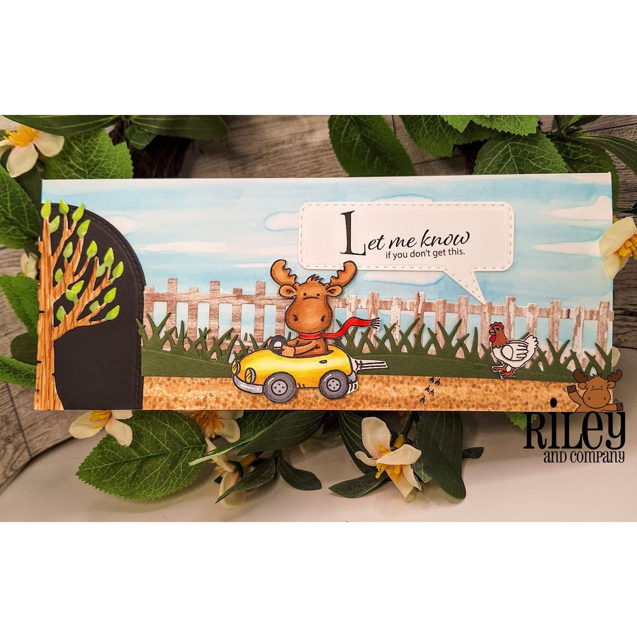 Riley And Company Funny Bones Let Me Know Clear Stamp rwd-1386 chicken