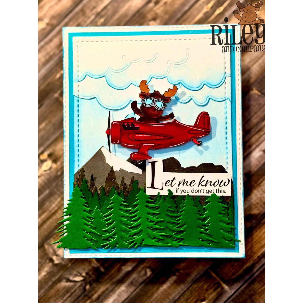 Riley And Company Funny Bones Let Me Know Clear Stamp rwd-1386 mountains