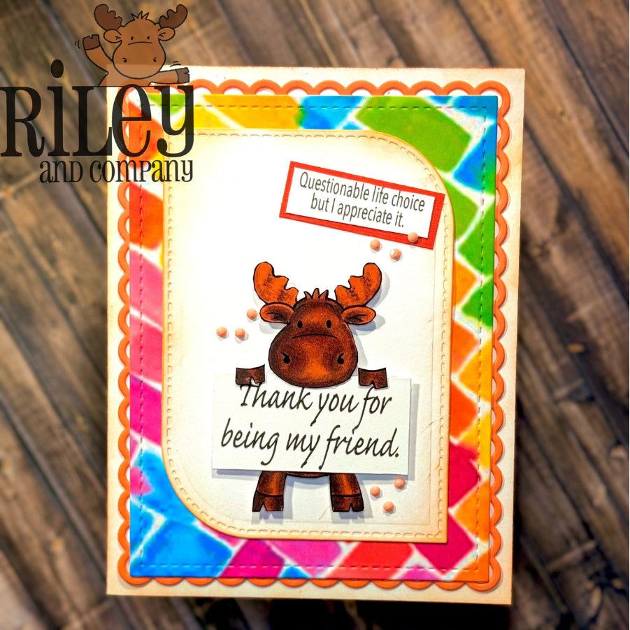 Riley And Company Funny Bones Life Choices Clear Stamp rwd-1412 moose