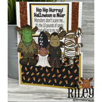Riley And Company Funny Bones Monsters Don't Scare Me Clear Stamp rwd-1385 halloween