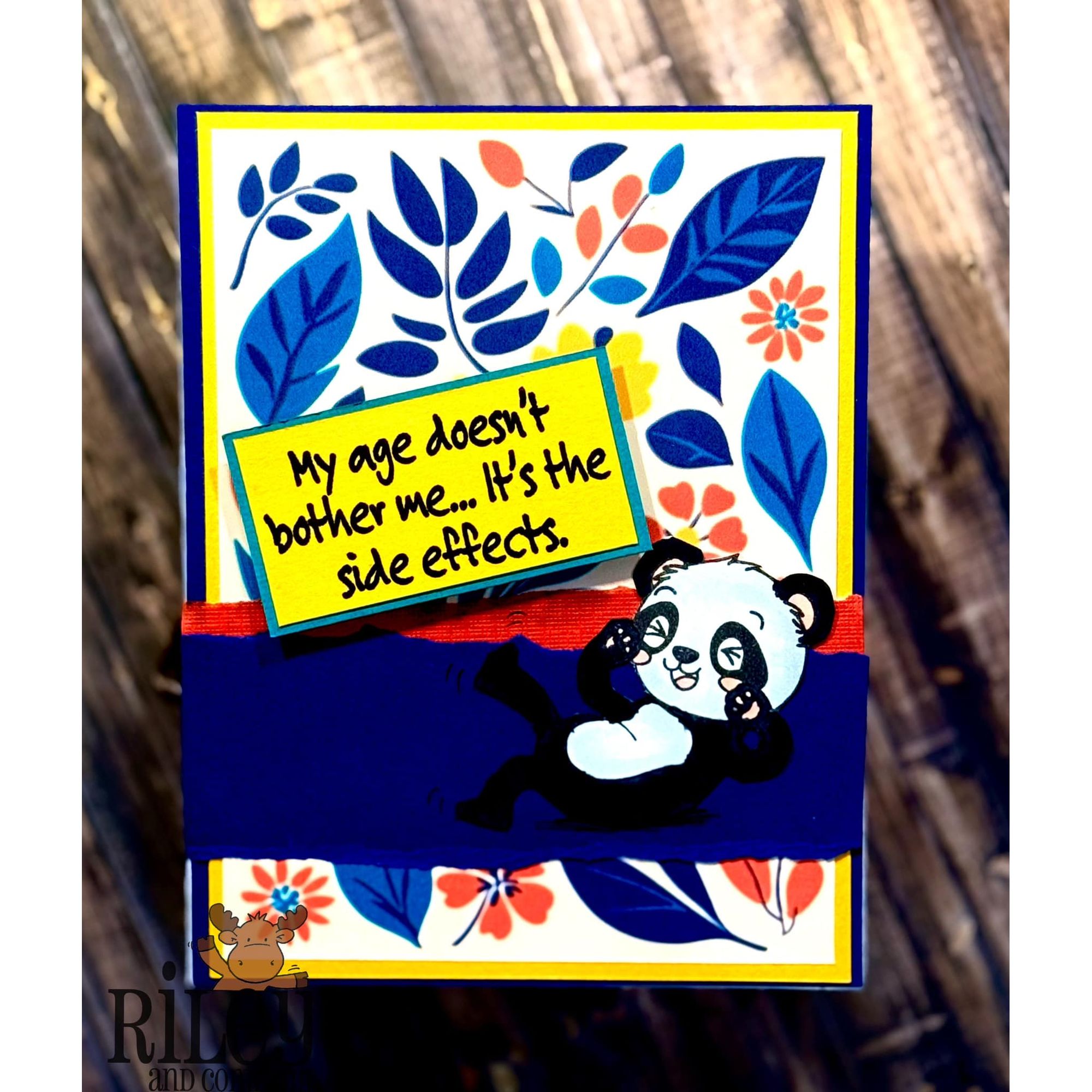 Riley And Company Funny Bones My Age Doesn't Bother Me Clear Stamp rwd-1375 panda
