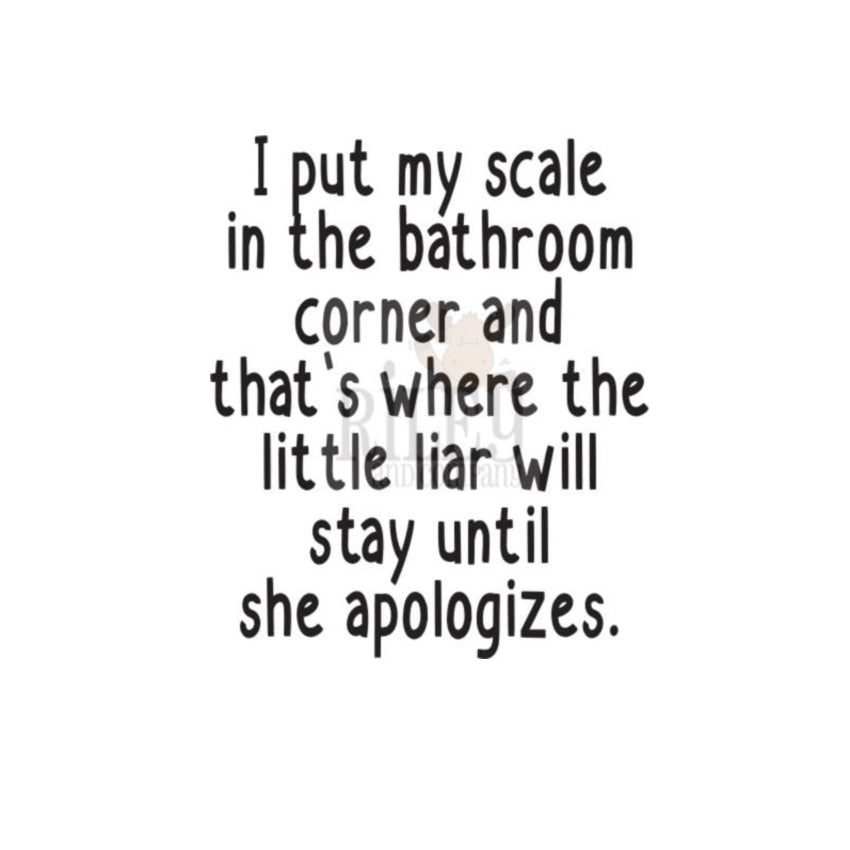 Riley And Company Funny Bones My Bathroom Scale Clear Stamp rwd-1485