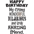 Riley And Company Funny Bones My Crazy Friend Clear Stamp rwd-1310