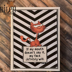 Riley And Company Funny Bones My Face Will Say It Clear Stamp rwd-1422 cat