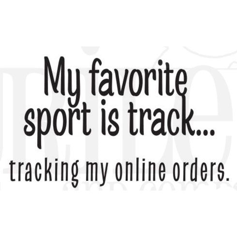 Riley And Company Funny Bones My Favorite Sport is Track Clear Stamp rwd-1369
