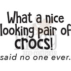 Riley And Company Funny Bones Nice Pair of Crocs Clear Stamp rwd-1334