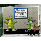 Riley And Company Funny Bones Nice Pair of Crocs Clear Stamp rwd-1334 shoes