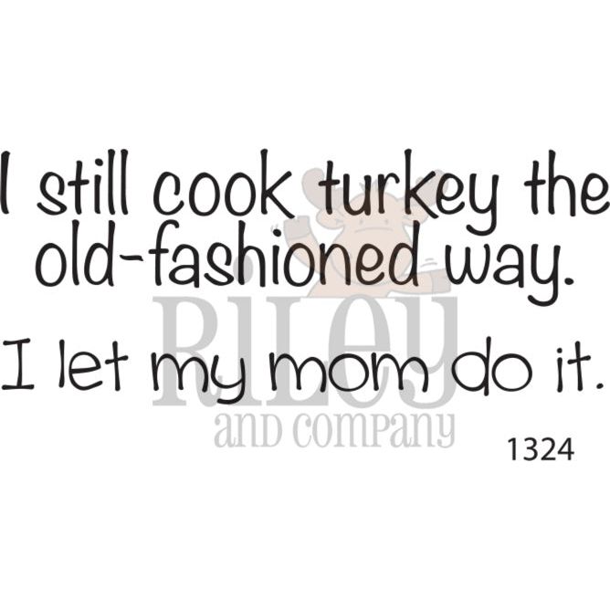 Riley And Company Funny Bones Old Fashioned Turkey Clear Stamp rwd-1324