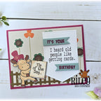 Riley And Company Funny Bones Old People like Getting Cards Clear Stamp rwd-1382 birthday