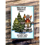 Riley And Company Funny Bones Picking Out The Right Tree Clear Stamp rwd-1311 plaid