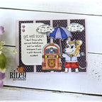 Riley And Company Funny Bones Pole-Dancing Accident Clear Stamp rwd-1413 records