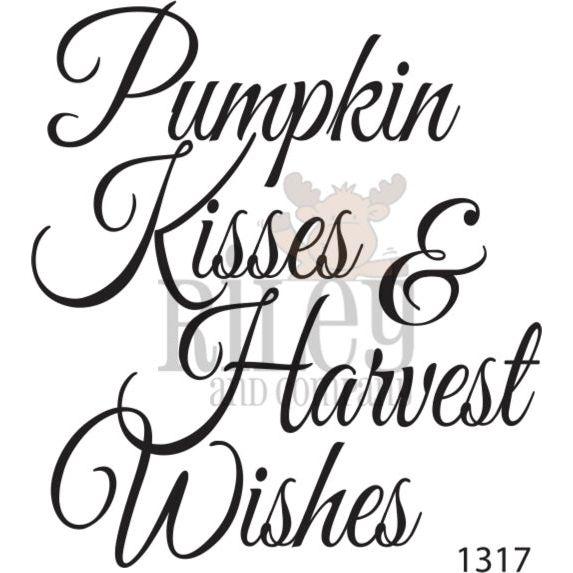Riley And Company Funny Bones Pumpkin Kisses Clear Stamp rwd-1317