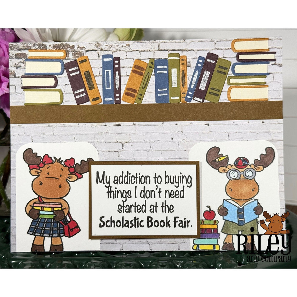 Riley And Company Funny Bones Scholastic Book Fair Clear Stamp rwd-1360 books