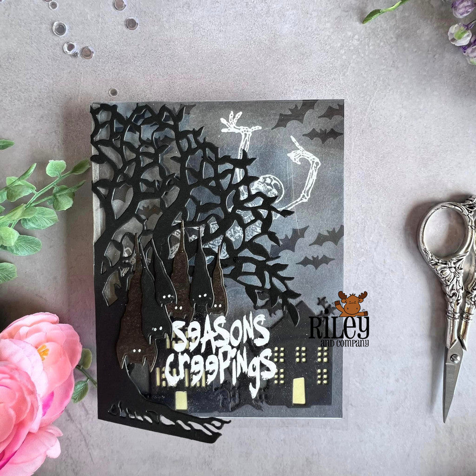 Riley And Company Funny Bones Seasons Creepings Clear Stamp rwd-1296