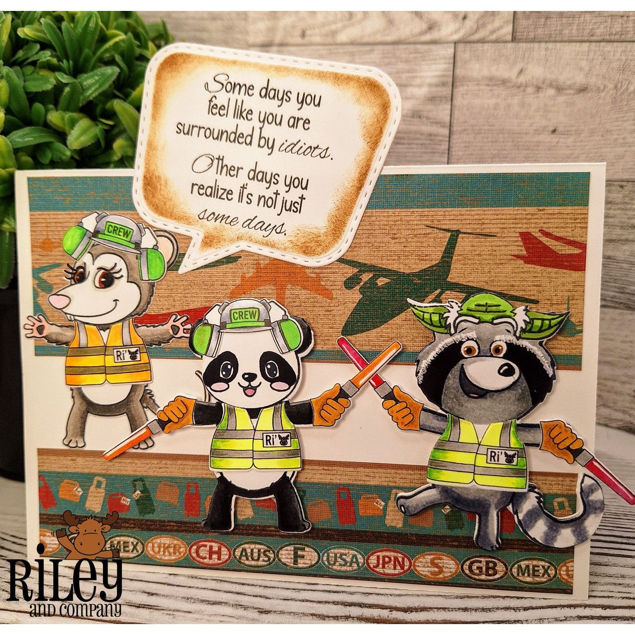 Riley And Company Funny Bones Some Days Clear Stamp rwd-1398 vests