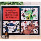 Riley And Company Funny Bones Stress Balls Clear Stamp rwd-1348 animals