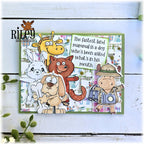 Riley And Company Funny Bones The Fastest Land Mammal Clear Stamp rwd-1474 moose with camera card
