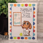 Riley And Company Funny Bones The Golden Rule Clear Stamp rwd-1411 dog