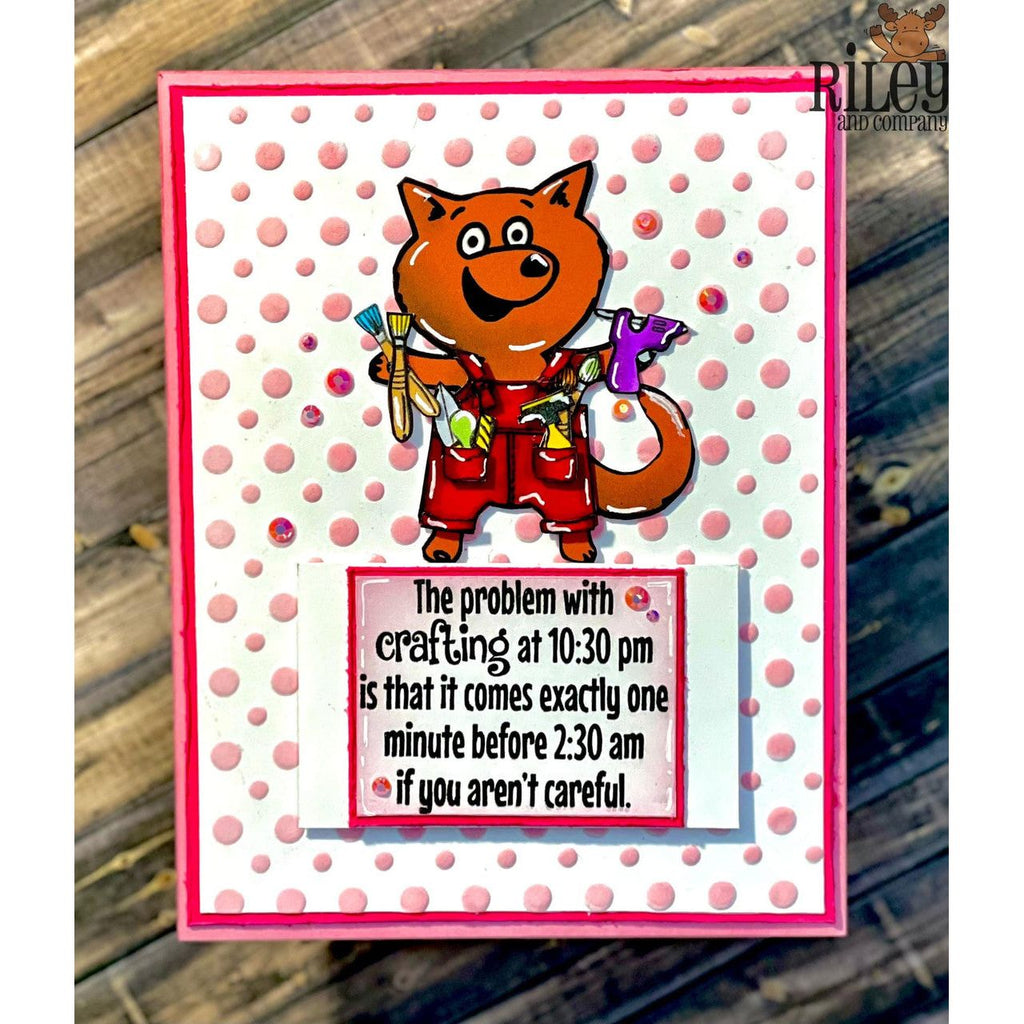 Riley And Company Funny Bones The Problem with Crafting Clear Stamp rwd-1289