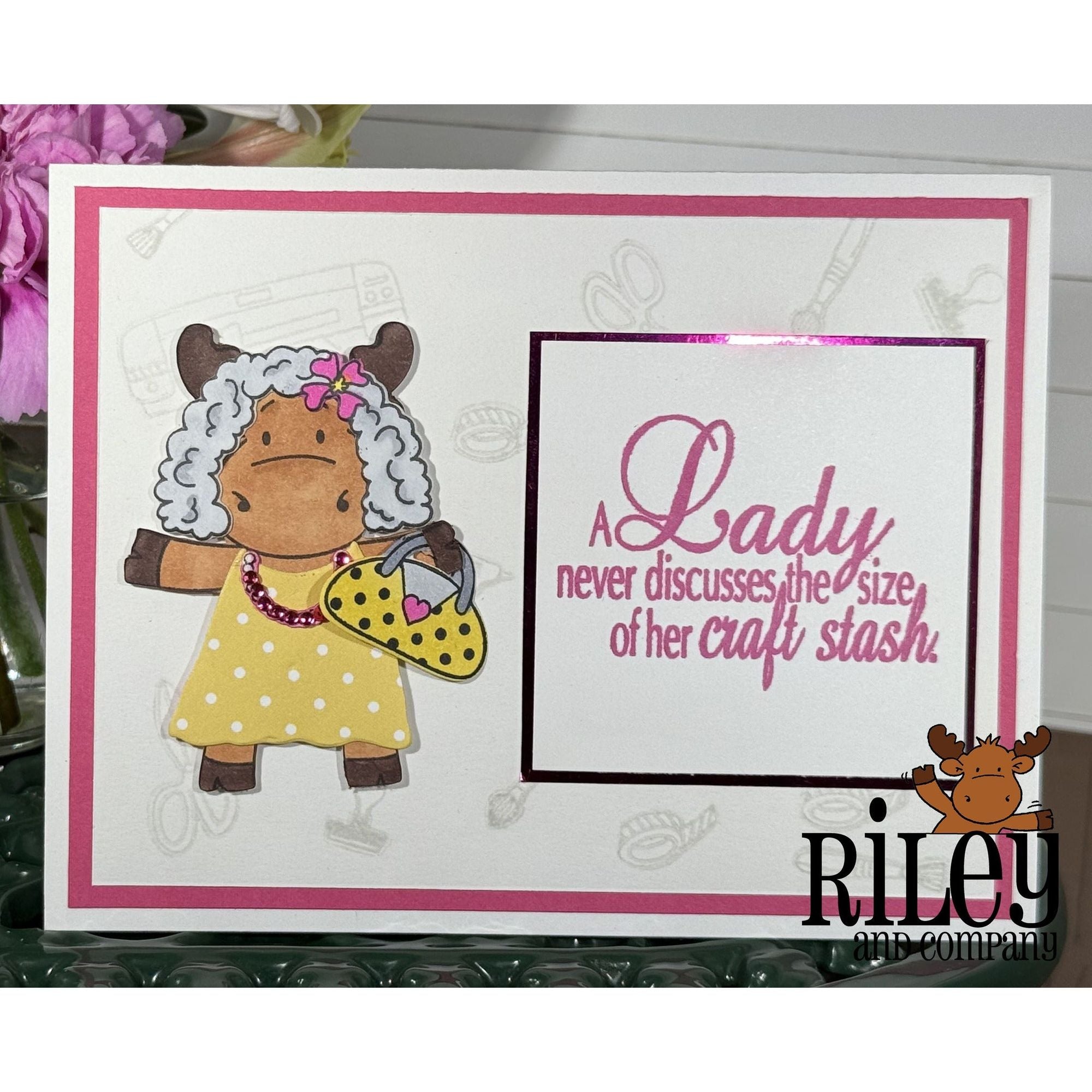 Riley And Company Funny Bones The Size Of My Craft Stash Clear Stamp rwd-1374 purse