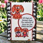 Riley And Company Funny Bones Therapy Dogs Clear Stamp rwd-1473 dressed up dogs card