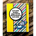 Riley And Company Funny Bones Try To Start A Chainsaw Clear Stamp rwd-1370 stripes