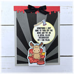 Riley And Company Funny Bones Turn Off The News Clear Stamp rwd-1456 red chair