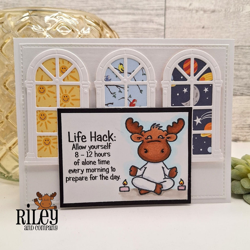 Riley And Company Funny Bones Turn Off The News Clear Stamp rwd-1456 relax